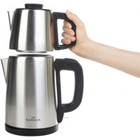 Karaca Tea Break 2 IN 1 Çelik Demlikli 1650 W Çelik Gövdeli İnox Çay Makinesi