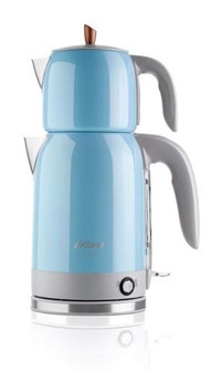 Arzum AR3005 Çelik Demlikli 2000 W Çelik Gövdeli Mavi Çay Makinesi