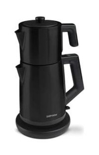Goldmaster Gm-7344S Akasya Çelik Demlikli 2200 W Çelik Gövdeli Siyah Çay Makinesi