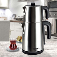 Stilevss Biçay Çelik Demlikli 1650 W Çelik Gövdeli İnox Çay Makinesi
