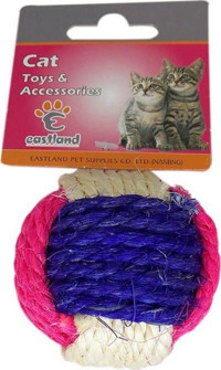 Eastland Hareketli Yakalama Yavru-Yetişkin Hasır Top Kedi Oyuncağı