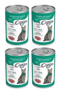 Cango Ciğerli Parça Etli Yaş Kedi Maması 4x415 gr