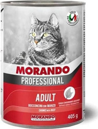 Morando Professional Biftek Parça Etli Yaş Kedi Maması 12x405 gr