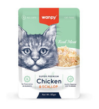 Wanpy Tavuk-Deniz Taraklı Parça Etli Yaş Kedi Maması 85 gr