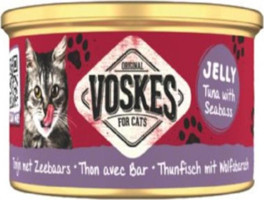 Voskes Ton Balıklı-Levrek Parça Etli Yaş Kedi Maması 85 gr
