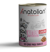 Anatolian Premium Tavuk Parça Etli Yaş Kedi Maması 12x400 gr