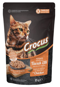Crocus Tavuk Parça Etli Yaş Kedi Maması 85 gr