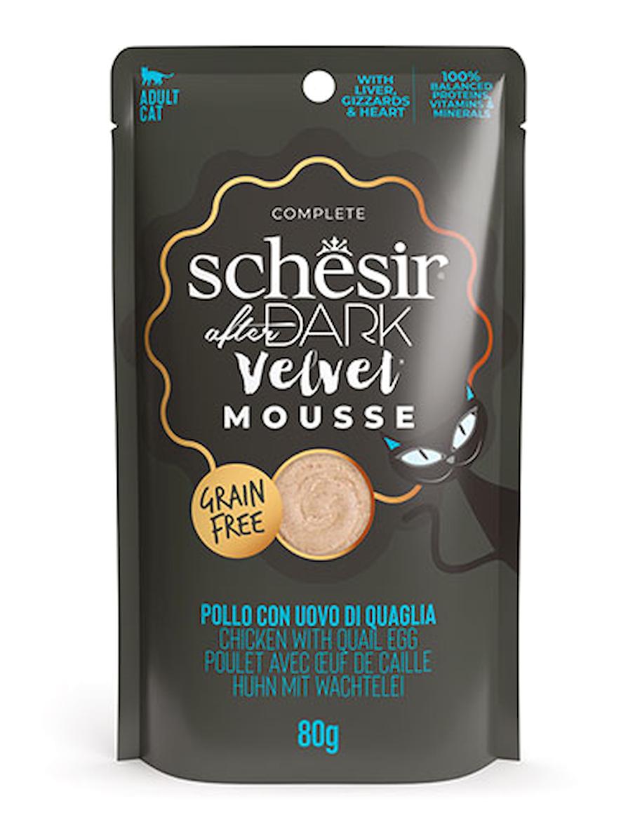 Schesir After Dark Tavuk-Bıldırcın Ezme Yaş Kedi Maması 12x80 gr