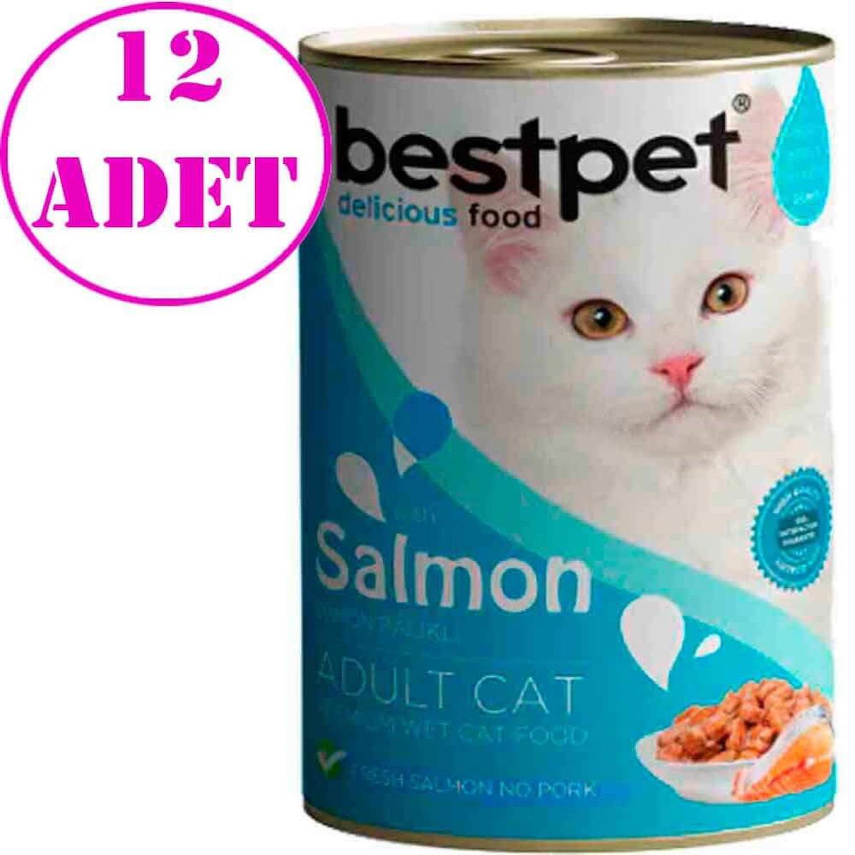 Best Pet Somon Parça Etli Yaş Kedi Maması 12x400 gr