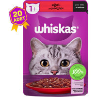 Whiskas Sığır Parça Etli Yaş Kedi Maması 20x85 gr