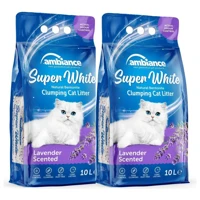 Ambiance Lavanta Kokulu Topaklanan İnce Taneli Bentonit Kedi Kumu 2x10 lt