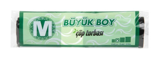 Migros Büyük Boy 65x80 cm Çöp Poşeti 10 Adet