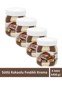 Harras Duo Kakaolu-Sütlü Fındık Ezme Krem Çikolata 4x400 gr