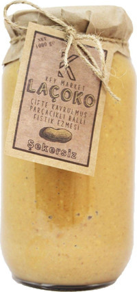 Laçoko Şekersiz Ballı-Parçacıklı Fıstık Ezme Krem Çikolata 1 kg