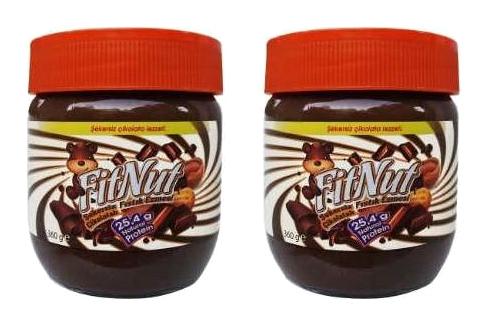 Fitnut Şekersiz Çikolatalı Yer Fıstığı Ezme Krem Çikolata 2x360 gr