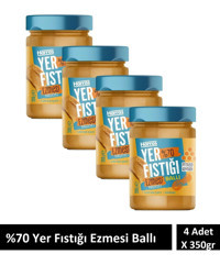 Harras Ballı-Parçacıklı Yer Fıstığı Ezme Krem Çikolata 4x350 gr