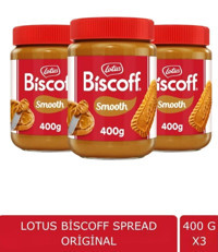 Lotus Biscoff Smooth Karamelize Bisküvi Ezme Krem Çikolata 3x400 gr