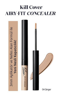 Clio Kill Cover Airy-Fit 4 Ginger Göz Altı ve Yüz Likit Fırça Kapatıcı