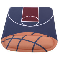 Operitacx Basketbol Desenli Bilek Destekli 23.6x19.5 cm Gaming Mousepad Çok Renkli