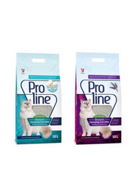 Proline Lavanta Marsilya Sabunu Kokulu Topaklanan İnce Taneli Bentonit Kedi Kumu 2x10 lt