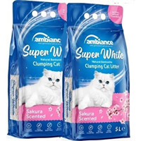Ambiance Sakura Çiçek Kokulu Topaklanan İnce Taneli Bentonit Kedi Kumu 2x10 lt