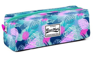 Coral High 22221 Çok Renkli Düz Bez Tek Gözlü Ananas Dikdörtgen Cüzdan Kalemlik