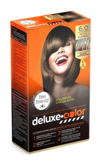 Bee Beauty Deluxe Color 6-0 Koyu Kumral Krem Saç Boyası 50 ml