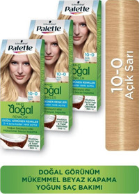 Palette Kalıcı 10-0 Açık Papatya Organik Amonyaksız Vegan Krem Saç Boyası 3x50 ml