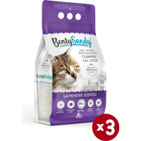 Benty Sandy Lavanta Kokulu Topaklanan İnce Taneli Bentonit Kedi Kumu 3x5 lt