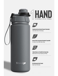 Stevig St-209 Çelik 500 ml Outdoor Termos Gri