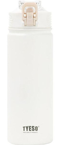 Tyeso Active Color Paslanmaz Çelik 600 ml Pipetli Outdoor Termos Beyaz