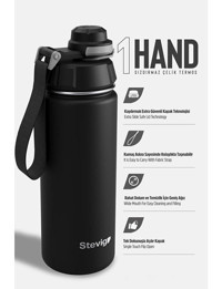 Stevig St-207 Paslanmaz Çelik 500 ml Outdoor Termos Siyah