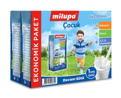 Milupa Laktozsuz Tahılsız Glutensiz Organik Probiyotikli Devam Sütü 6x200 ml