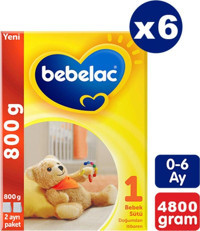 Bebelac Yenidoğan Laktozsuz Tahılsız Glutensiz Organik Probiyotikli 1 Numara Devam Sütü 6x800 gr