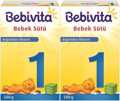 Bebivita Yenidoğan Laktozsuz Tahıllı Glutensiz Probiyotikli 1 Numara Devam Sütü 2x500 gr
