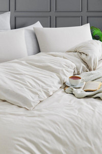 Tabu Home Pamuk-Polyester 160x220 cm Lastikli Tek Kişilik Nevresim Takımı Bej
