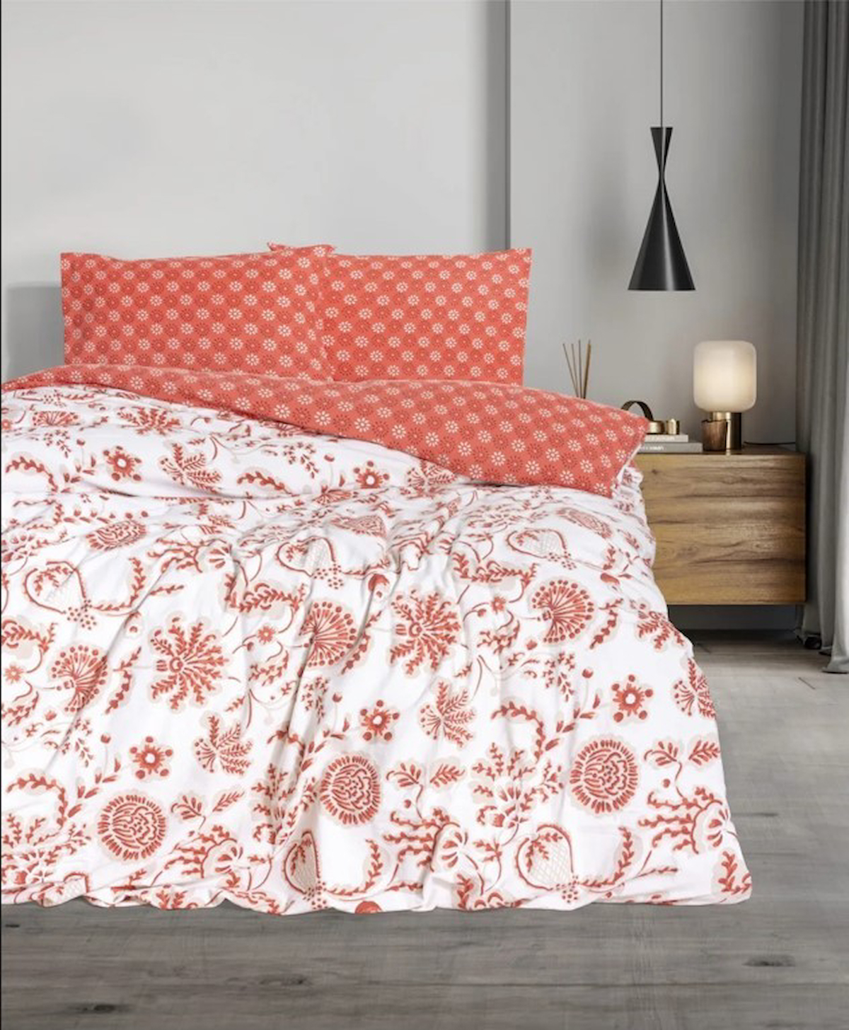 Cotton Box Flowerland Pamuk 160x220 cm Lastikli Tek Kişilik Nevresim Takımı Çok Renkli
