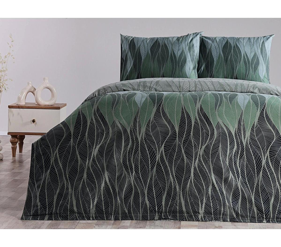 Doqu Home Pamuklu 185x220 cm Lastikli Tek Kişilik Nevresim Takımı Yeşil
