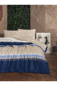 Cotton Box Pamuk 160x240 cm Lastikli Tek Kişilik Nevresim Takımı Lacivert