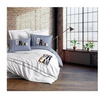 Cotton Box Mood Forever Pamuk 160x220 cm Lastikli Yazılı Tek Kişilik Nevresim Takımı Gri