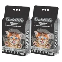 Goldlife Topaklanan İnce Taneli Aktif Karbonlu Bentonit Kedi Kumu 2x10 lt