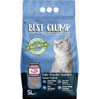 Best Clump Bebek Pudrası Kokulu Topaklanan İnce Taneli Bentonit Kedi Kumu 5 lt