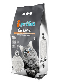 Petfan Topaklanan İnce Taneli Aktif Karbonlu Bentonit Kedi Kumu 5 lt