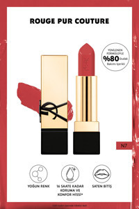Yves Saint Laurent Rouge Pur Couture N7 Kalıcı Saten Krem Lipstick Ruj