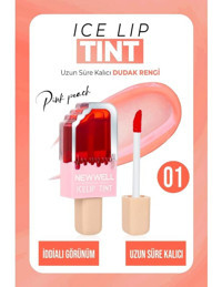 New Well Ice Lip Tint 1 Pink Peach Parlak Likit Fırçalı Ruj