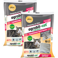 Agrobit Cat Marsilya Sabunu Kokulu Topaklanan İnce Taneli Bentonit Kedi Kumu 2x10 lt