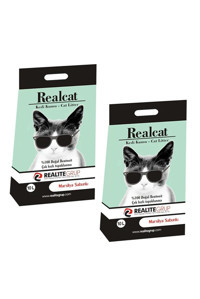 Real Cat Marsilya Sabunu Kokulu Topaklanan İnce Taneli Bentonit Kedi Kumu 20 lt