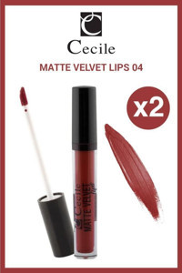 Cecile Matte Velvet 4 Mat Likit Fırçalı Ruj 2'li