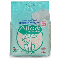 Alice Beyaz Sabun Kokulu Topaklanan İnce Taneli Bentonit Kedi Kumu 10 kg