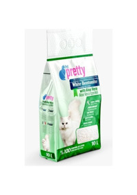 Pretty Aloe Vera Kokulu Topaklanan İnce Taneli Bentonit Kedi Kumu 10 lt